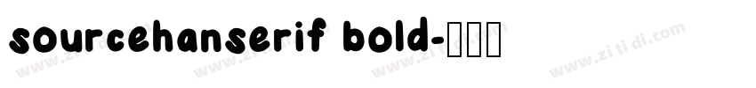 sourcehanserif bold字体转换